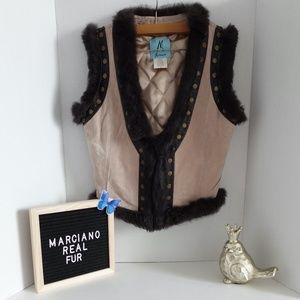 Marciano Rabbit Fur & Suede Vest